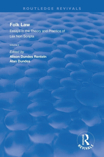 Book cover of: Folk Law. By: Alison Dundes Renteln