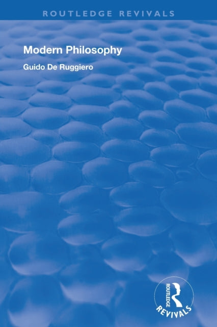 Book cover of: Modern Philosophy. By: Guido De Ruggiero