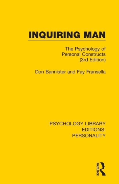 Book cover of: Inquiring Man. By: Don Bannister