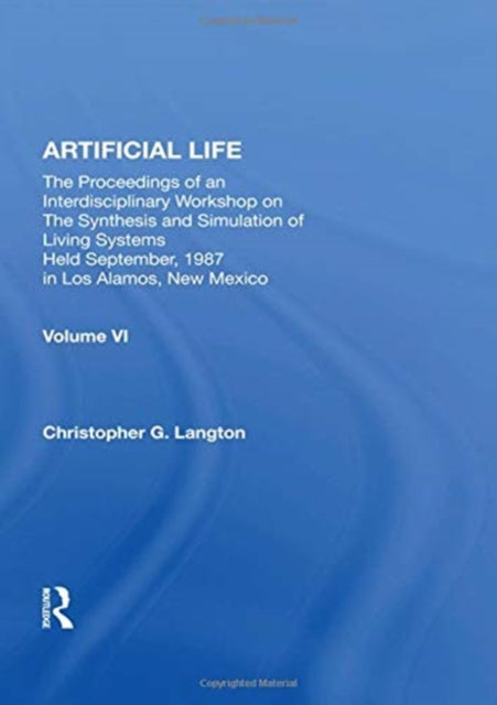 Book cover of: Artificial Life. By: Christopher G. Langton