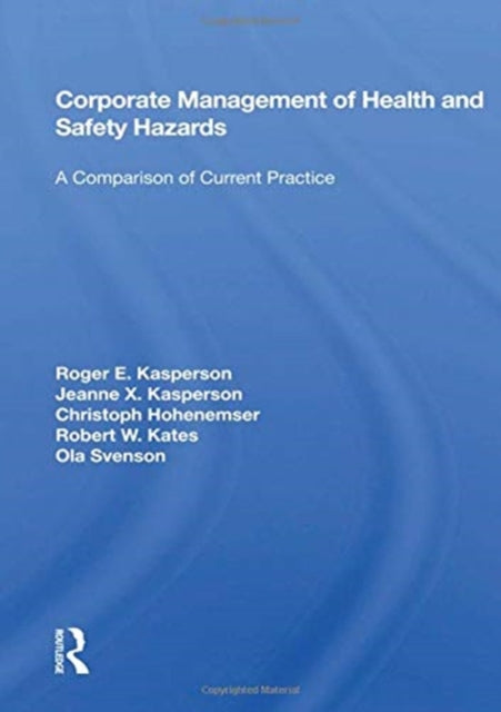 Book cover of: Corporate Management Of Health And Safety Hazards