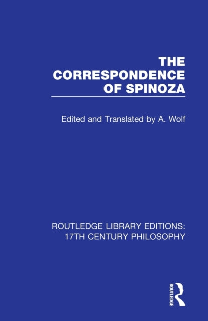 Book cover of: Correspondence of Spinoza. By: A. Wolf