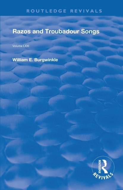 Book cover of: Razos and Troubadour Songs. By: James J. Wilhelm