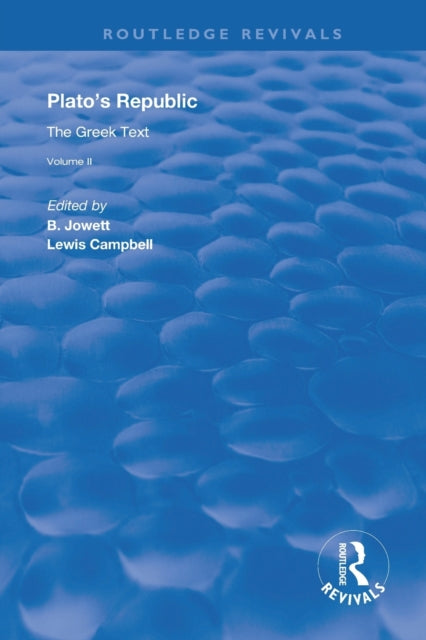 Book cover of: Plato's Republic (Vol 2). By: B. Jowett