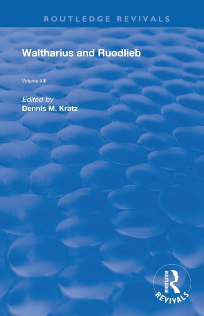 Book cover of: Waltharius and Ruodlieb. By: Dennis Kratz