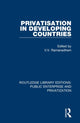 Book cover of: Privatisation in Developing Countries. By: V. V. Ramanadham