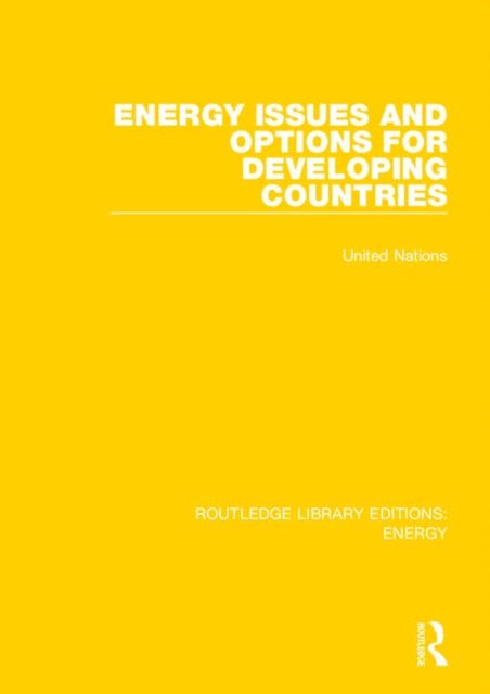 Book cover of: Energy Issues and Options for Developing Countries. By: United United Nations