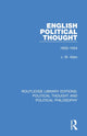 Book cover of: English Political Thought. By: J. W. Allen