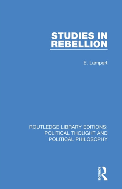 Book cover of: Studies in Rebellion. By: Evgenii Lampert