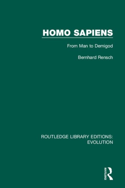 Book cover of: Homo Sapiens. By: Bernhard Rensch