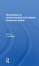 Book cover of: Economics Of Environmental And Natural Resources Policy. By: J. A. Butlin