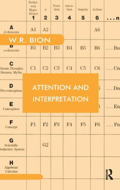 Book cover of: Attention and Interpretation. By: Wilfred R. Bion