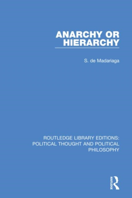 Book cover of: Anarchy or Hierarchy