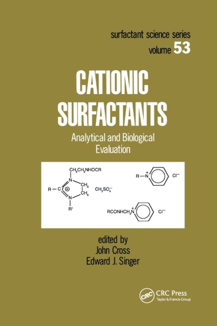 Book cover of: Cationic Surfactants. By: John Cross