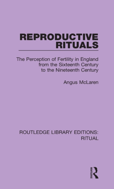 Book cover of: Reproductive Rituals. By: Angus McLaren