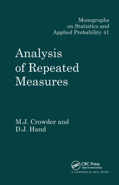 Book cover of: Analysis of Repeated Measures. By: M. J. Crowder