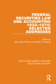 Book cover of: Federal Securities Law and Accounting 1933-1970: Selected Addresses. By: Gary John Previts