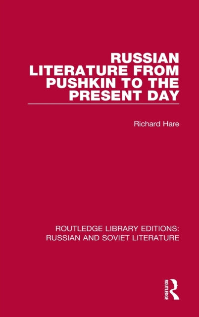 Book cover of: Russian Literature from Pushkin to the Present Day. By: Richard Hare