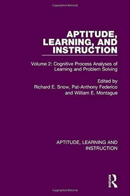 Book cover of: Aptitude, Learning, and Instruction. By: Richard E. Snow