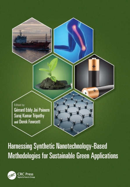 Book cover of: Harnessing Synthetic Nanotechnology-Based Methodologies for Sustainable Green Applications. By: Gérrard Eddy Jai Poinern