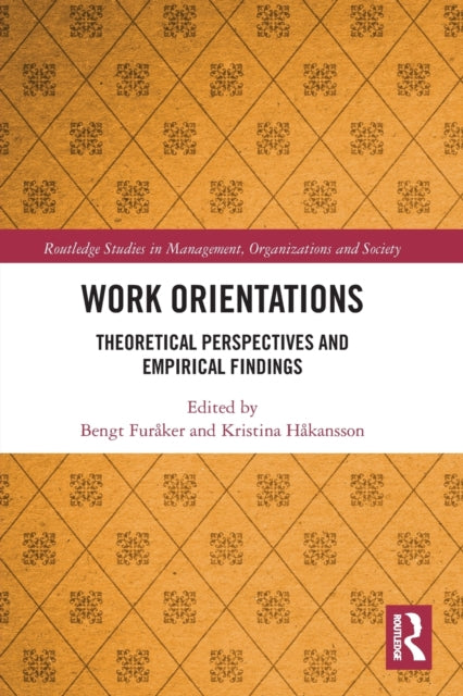 Book cover of: Work Orientations. By: Bengt Furåker