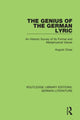 Book cover of: Genius of the German Lyric. By: August Closs