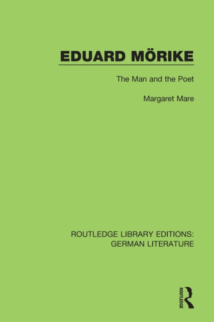 Book cover of: Eduard Morike. By: Margaret Laura Mare