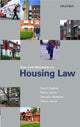 Book cover of: Text and Materials on Housing Law. By: David Hughes