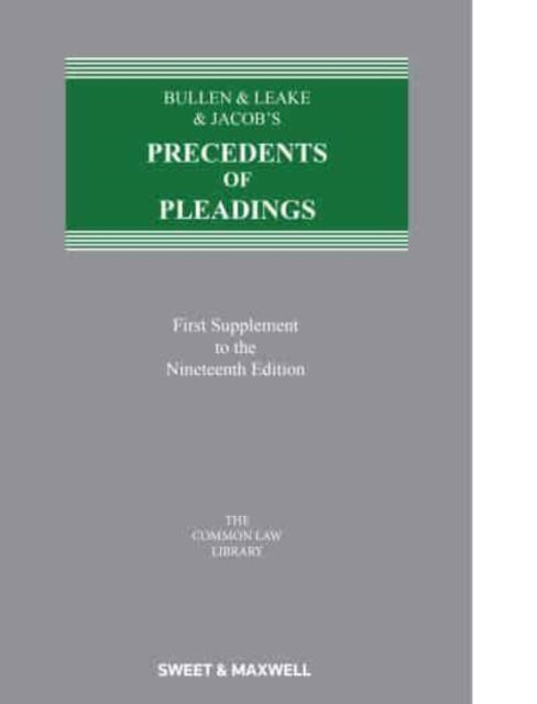 Book cover of: Bullen & Leake & Jacob's Precedents of Pleadings. By: Blair, William