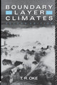 Book cover of: Boundary Layer Climates