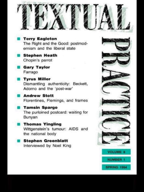 Book cover of: Textual Practice. By: Terence Hawkes