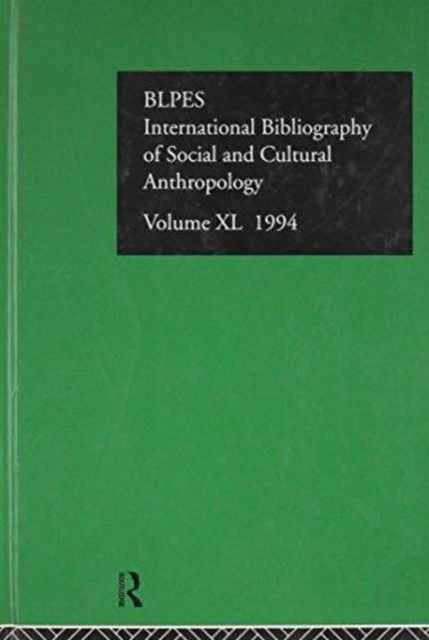 Book cover of: IBSS: Anthropology: 1994 Vol 40. By: Brit Lib Pol &