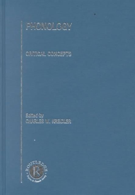Book cover of: Phonology. By: C. Kreidler