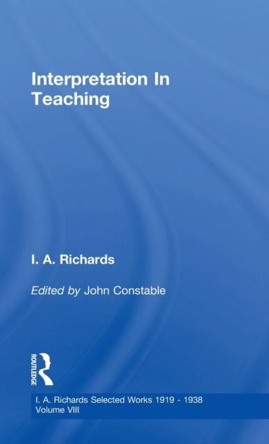 Book cover of: Interpretation In Teaching V 8