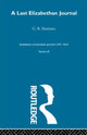 Book cover of: Last Elizabethan Journal V3. By: G. B. Harrison