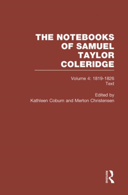 Book cover of: Coleridge Notebooks V4 Text. By: K. Coburn