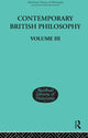 Book cover of: Contemporary British Philosophy. By: H. D. Lewis