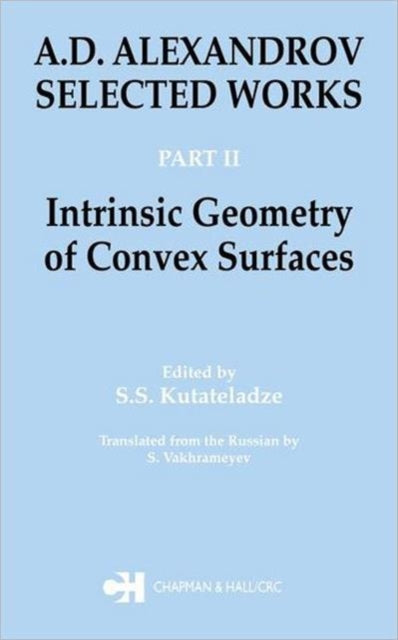 Book cover of: A.D. Alexandrov. By: S.S. Kutateladze
