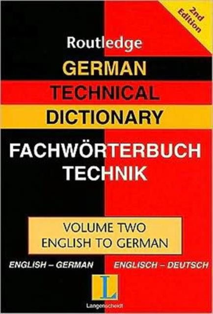 Book cover of: German Technical Dictionary (Volume 2)