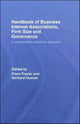 Book cover of: Handbook of Business Interest Associations, Firm Size and Governance. By: Franz/Huemer