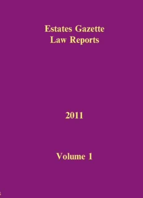 Book cover of: EGLR 2011 Volume 1. By: Hazel Marshall