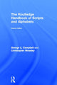 Book cover of: Routledge Handbook of Scripts and Alphabets. By: George L. Campbell