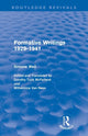 Book cover of: Formative Writings (Routledge Revivals). By: Simone Weil