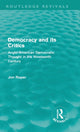 Book cover of: Democracy and its Critics (Routledge Revivals). By: Jon Roper