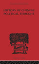Book cover of: History of Chinese Political Thought. By: Liang Chi-Chao