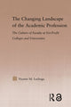 Book cover of: Changing Landscape of the Academic Profession. By: Vicente M. Lechuga
