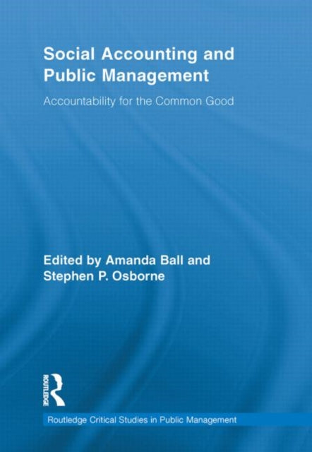 Book cover of: Social Accounting and Public Management. By: Stephen P. Osborne