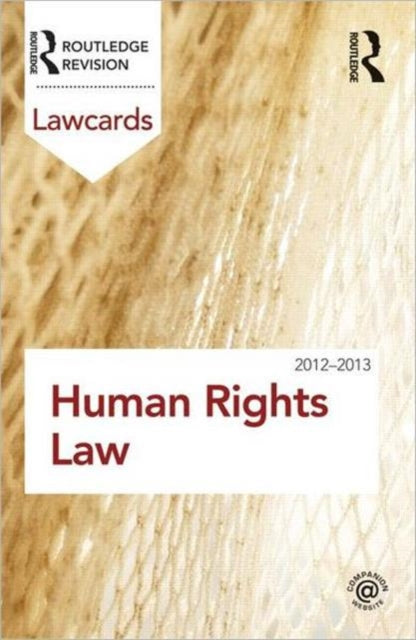 Book cover of: Human Rights Lawcards 2012-2013. By: Routledge