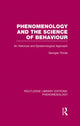 Book cover of: Phenomenology and the Science of Behaviour. By: George Thinés