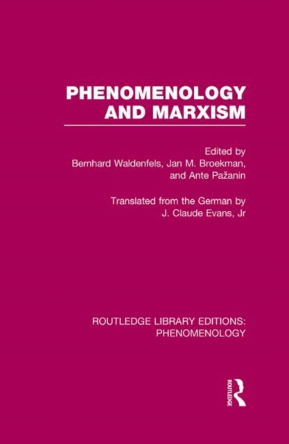 Book cover of: Phenomenology and Marxism. By: Bernhard Waldenfels
